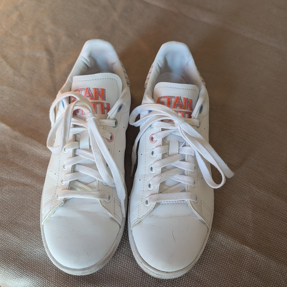 Adidas Stan Smith White and Red Sneakers